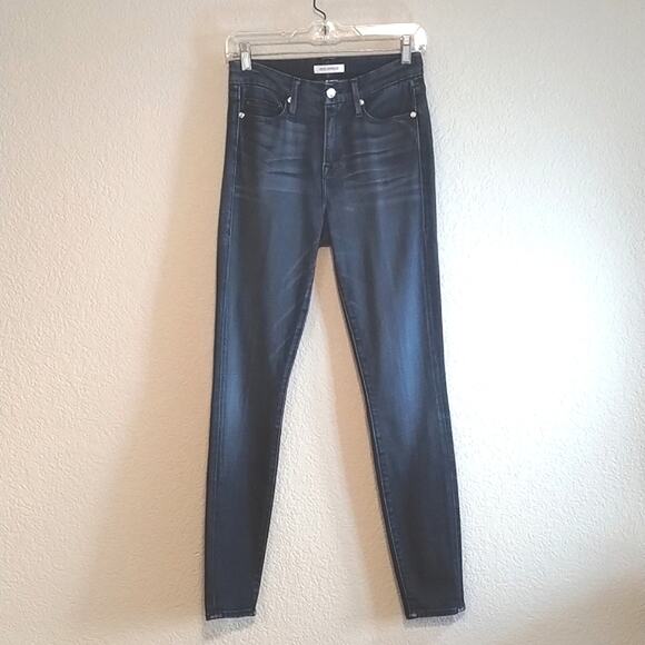 Good American NEW Good Waist Compression Dark Wash Skinny Straight Jeans 24 - Picture 2 of 16